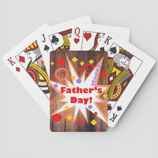Jeu De Cartes Fête des pères rustique (dos)