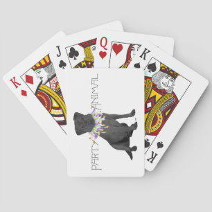 Jeu De Cartes Fête du Labrador Retriever noir