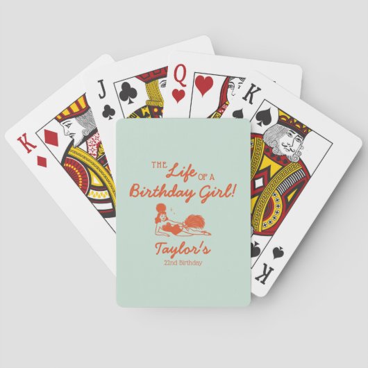 Jeu De Cartes Fête d'une Fille d'Anniversaire (dos)
