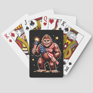 Jeu De Cartes Feu d'artifice 4 juillet Sasquatch Amérique améric