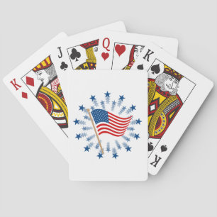 Jeu De Cartes Feu d'artifice Drapeau Américain 4 juillet