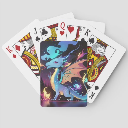 Jeu De Cartes Feu de dragon enchanté (dos)