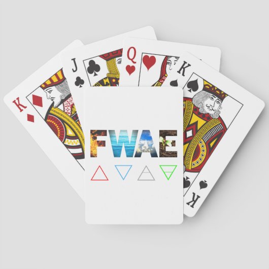 Jeu De Cartes Feu, Eau, Air Et Terre (dos)