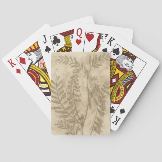 Jeu De Cartes Feuillage doré I (dos)