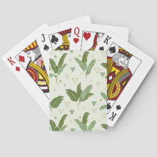 Jeu De Cartes Feuille de banane avec triangles