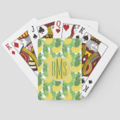 Jeu De Cartes Feuille de banane et monogramme du motif | de (dos)