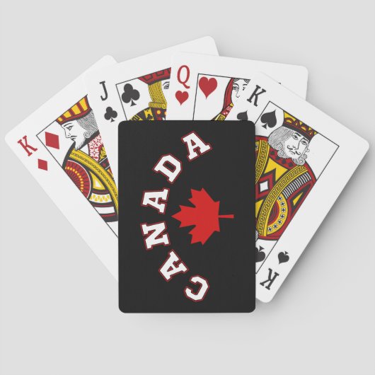 Jeu De Cartes Feuille d'érable du Canada (dos)