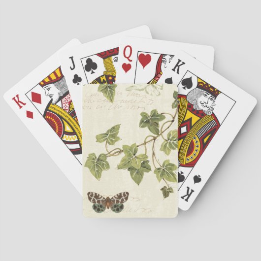Jeu De Cartes Feuille et un papillon (dos)