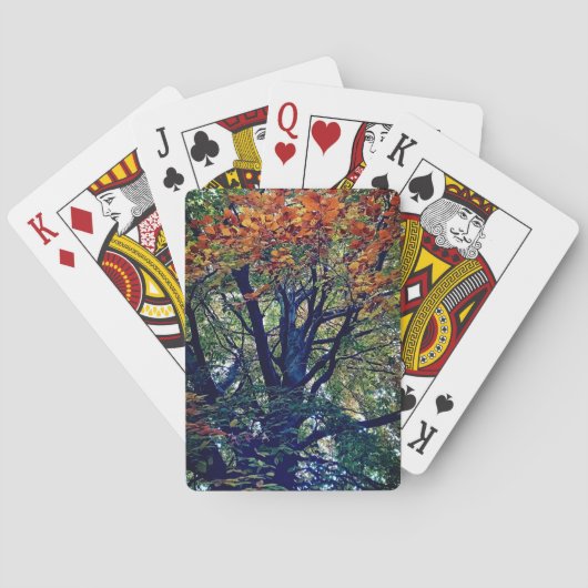 Jeu De Cartes Feuille orange (dos)