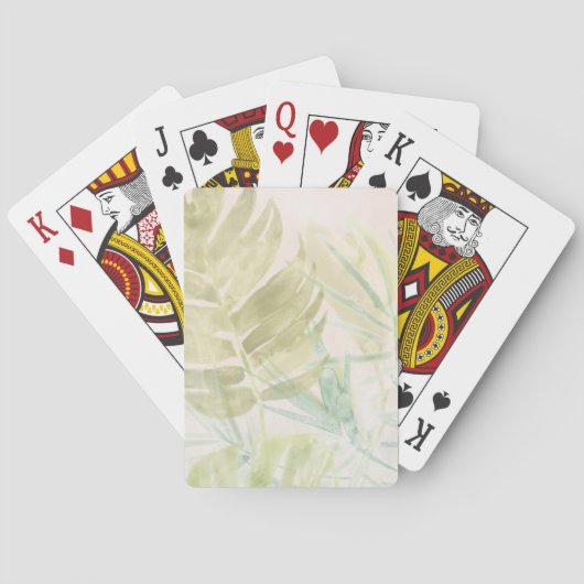 Jeu De Cartes Feuille tropical amorti (dos)