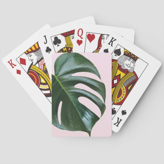 Jeu De Cartes Feuille tropicale de Monstera (dos)