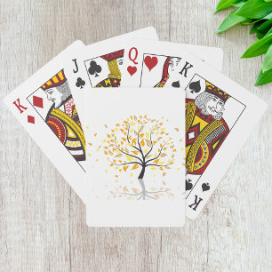 Jeu De Cartes Feuilles Appartenant À Un Arbre