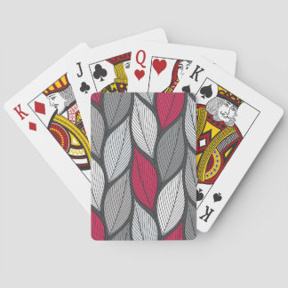 Jeu De Cartes Feuilles colorés : motif sans couture dessiné à la