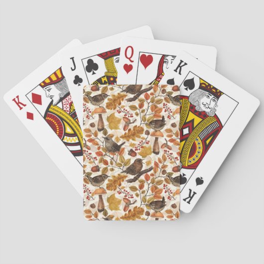 Jeu De Cartes Feuilles d'automne, baies, champignons et fleurs (dos)
