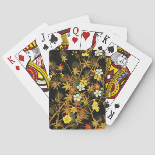 Jeu De Cartes Feuilles d'automne japonaises Antique botanique