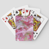 Jeu De Cartes Feuilles De Chute Rose Et Sage (dos)