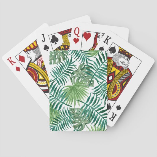Jeu De Cartes Feuilles de la jungle tropicale (dos)