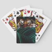 Jeu De Cartes Feuilles de la jungle verte de Tiger (dos)