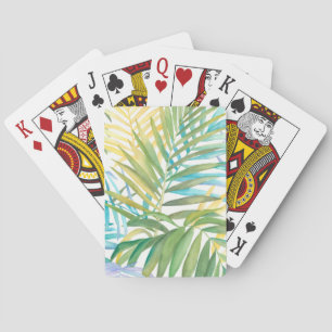 Jeu De Cartes Feuilles de palmiers tropicaux