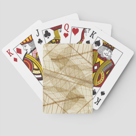 Jeu De Cartes Feuilles en dentelle beige crème pâle (dos)