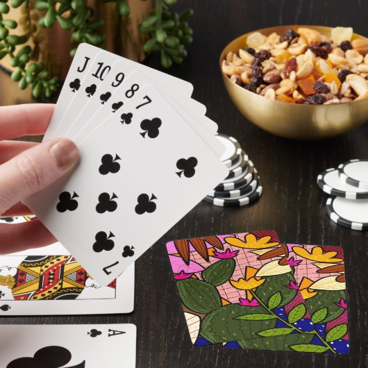 Jeu De Cartes Feuilles et fleurs tropicales abstraites (In Situ)
