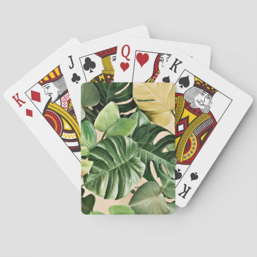 Jeu De Cartes Feuilles florales/hawaïennes/tropicales (dos)