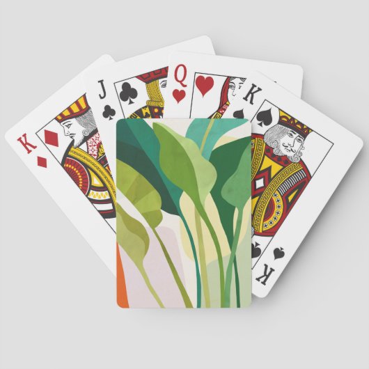 Jeu De Cartes Feuilles tropicaux (dos)
