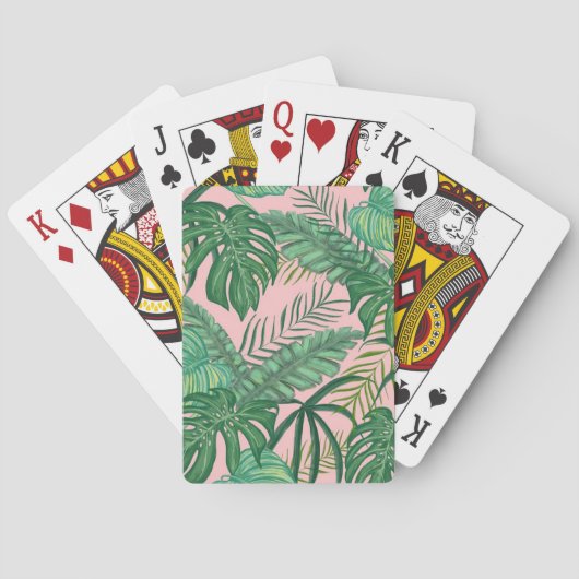 Jeu De Cartes Feuilles tropicaux (dos)