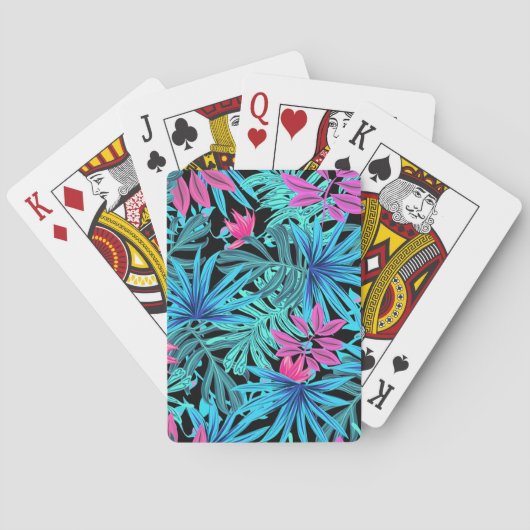 Jeu De Cartes Feuilles tropicaux (dos)