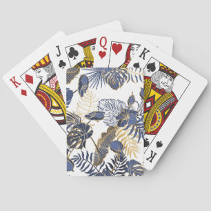 Jeu De Cartes Feuilles tropicaux, arrière - plan sans couture da