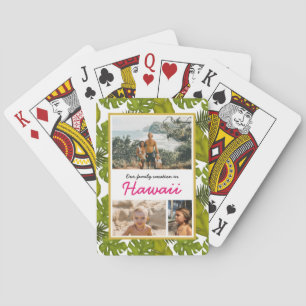 Jeu De Cartes Feuilles tropicaux Famille Hawaiienne Photo