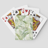Jeu De Cartes Feuilles Vertes Tropicales (dos)