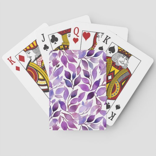 Jeu De Cartes Feuilles Violettes (dos)