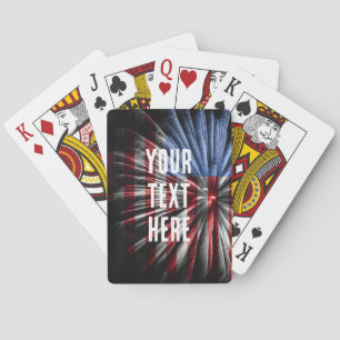 JEU DE CARTES FEUX D'ARTIFICE DRAPEAU ÉTATS-UNIS