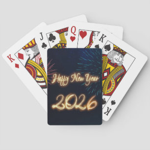 Jeu De Cartes Feux d'artifice étincelants Bonne Année 2026