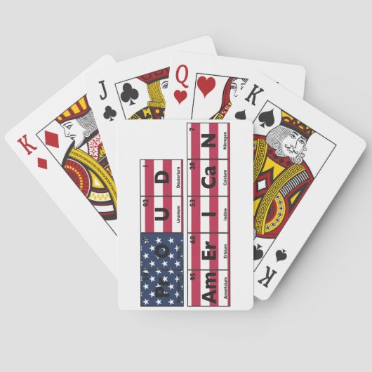 Jeu De Cartes Fier drapeau américain USA 4 juillet (dos)