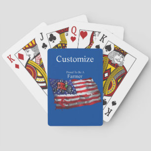 Jeu De Cartes Fier paysan patriotique drapeau Thunder_Cove