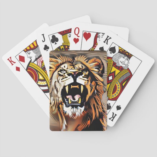 Jeu De Cartes Fierce Majestic Lion - Roi Des Bêtes (dos)