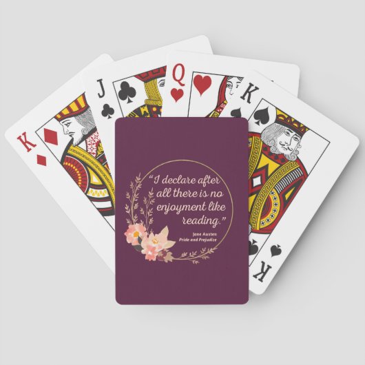 Jeu De Cartes Fierté et préjugé Citation III - Style mignon (dos)