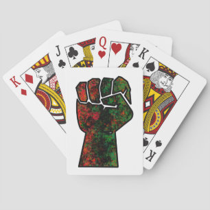 Jeu De Cartes fierté noire drapeau rouge vert poing panafricain