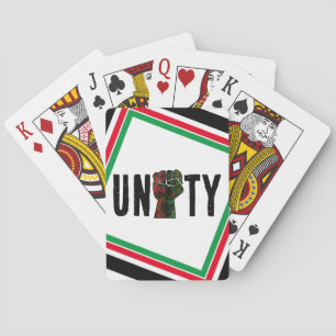 Jeu De Cartes fierté noire drapeau rouge vert poing panafricain
