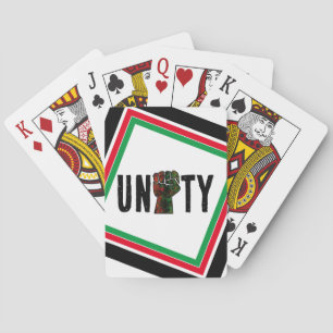 Jeu De Cartes fierté noire drapeau rouge vert poing panafricain