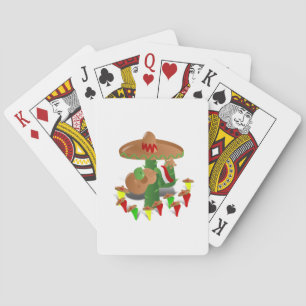 Jeu De Cartes Fiesta Cactus avec guitare et poivrons dansants