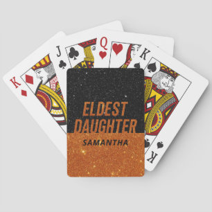 Jeu De Cartes Fille Aînée Vie Branchée D'Une Fille Drôle