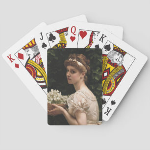 Jeu De Cartes Fille aux fleurs de pois (par Edward Poynter)