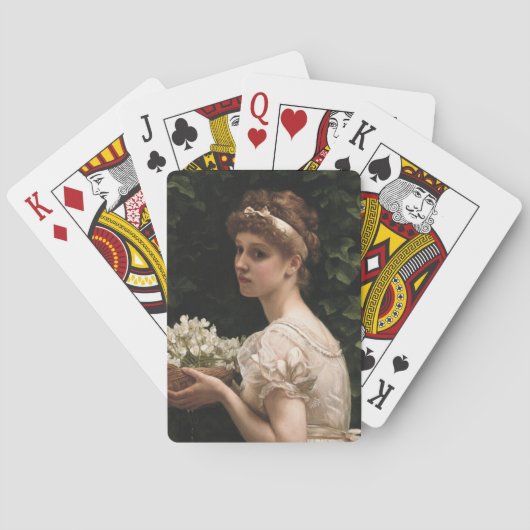 Jeu De Cartes Fille aux fleurs de pois (par Edward Poynter) (dos)