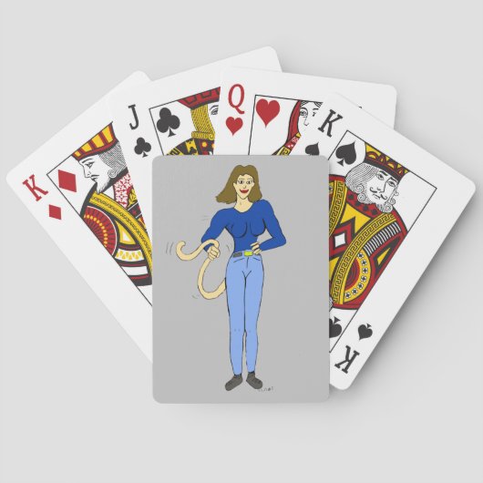Jeu De Cartes fille avec une queue (dos)