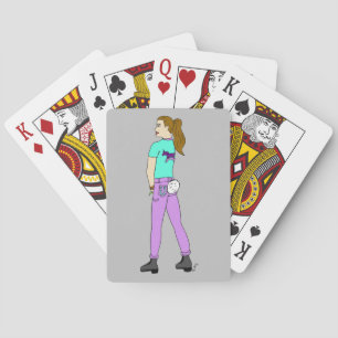 Jeu De Cartes fille avec une queue de lapin