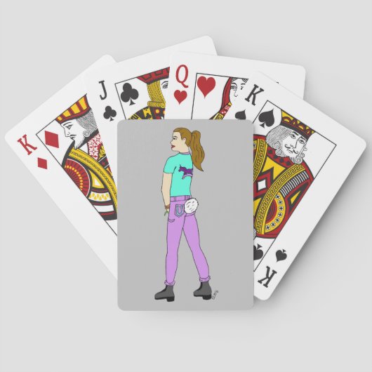 Jeu De Cartes fille avec une queue de lapin (dos)