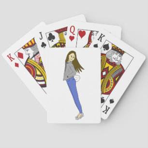Jeu De Cartes fille avec une queue de lapin